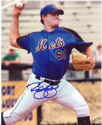 BRIAN BANNISTER NEW YORK METS SIGNED 8X10 PHOTO W/COA