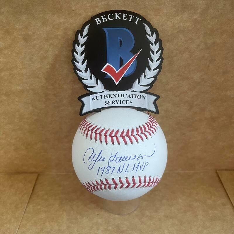 ANDRE DAWSON CUBS 1987 NL MVP M.L. BASEBALL BAS WITNESSED