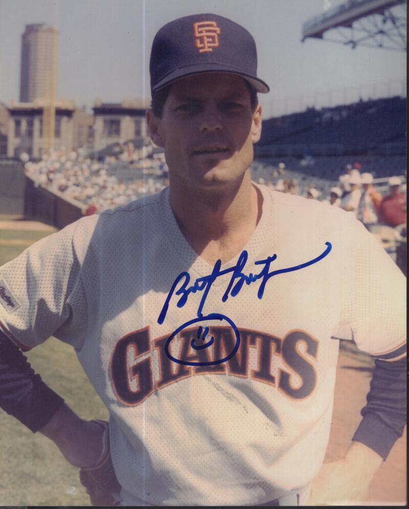 BRETT BUTLER GIANTS   SIGNED AUTOGRAPHED 8X10 PHOTO W/ COA
