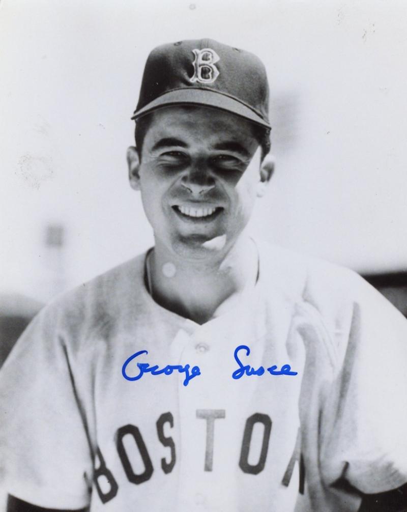 GEORGE SUSCE BOSTON RED SOX DECEASED SIGNED  8X10 PHOTO W/COA
