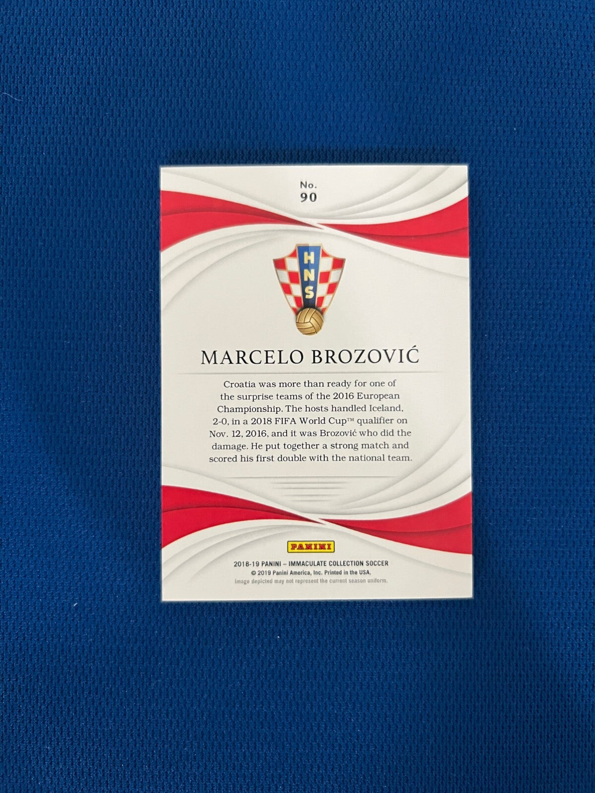 2018-19 IMMACULATE MARCELO BROZOVIC CROATIA /65 CAD #90