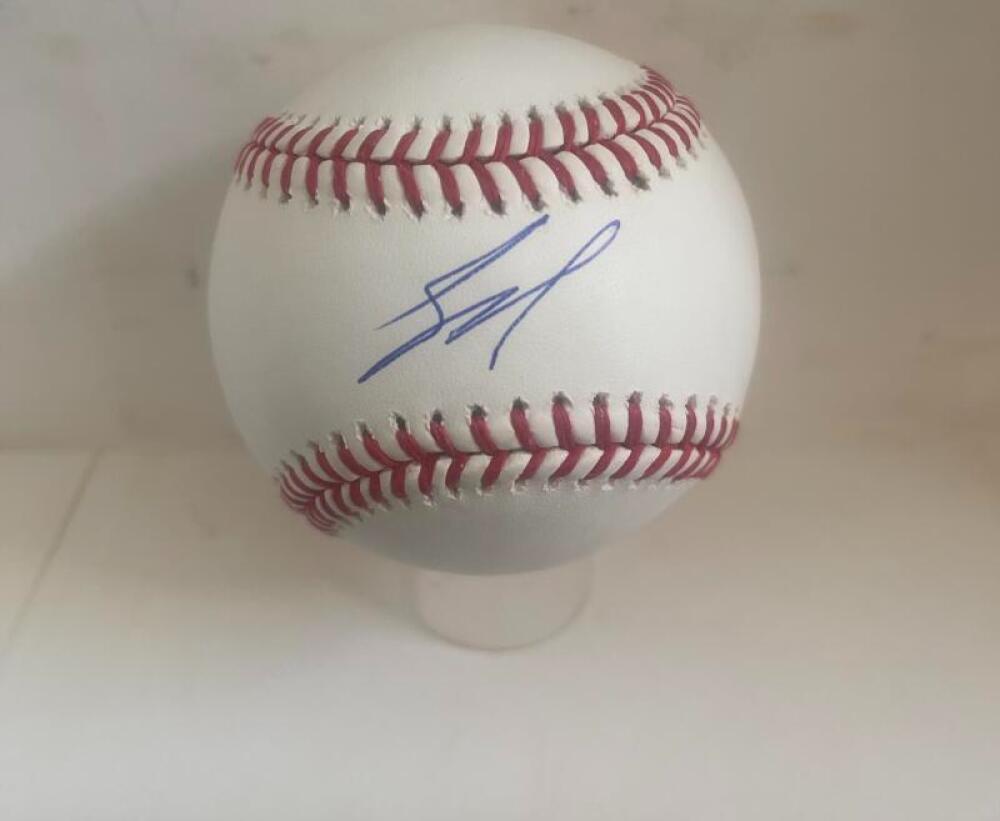 JOSE SALAS MARLINS/TWINS SIGNED AUTO M.L. BASEBALL BAS AUTHENTICATED