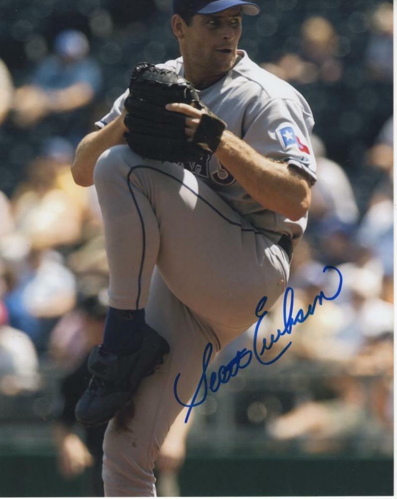 SCOTT ERICKSON TEXAS RANGERS SIGNED AUTOGRAPHED 8X10 W/ COA