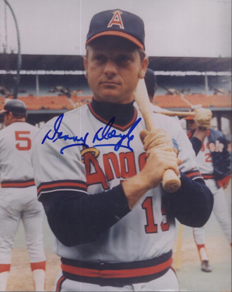DENNY DOYLE CALIFORNIA ANGELS SIGNED AUTOGRAPHED 8X10 PHOTO W/ COA