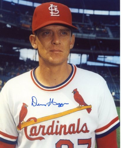DENNIS HIGGINS ST. LOUIS CARDINALS SIGNED 8X10 PHOTO