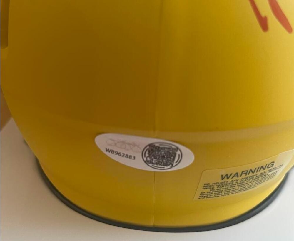 JAN STENERUD HOF 91 SIGNED AUTOGRAPHED RAVE MINI HELMET BECKETT AUTH