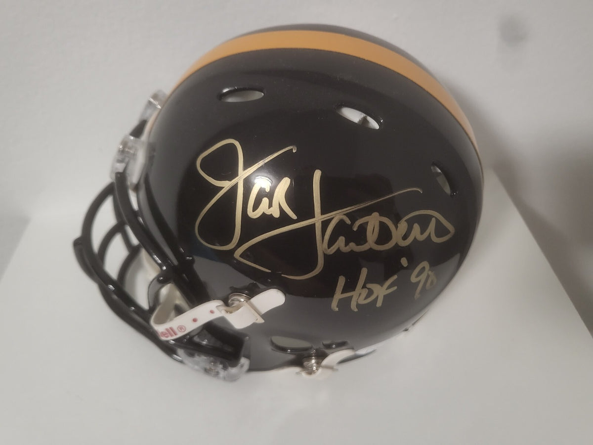 JACK LAMBERT STEELERS HOF 98 SIGNED AUTOGRAPHED AUTHENTIC MINI HELMET JSA