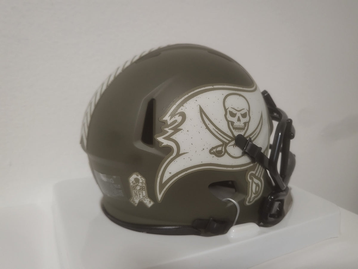 TAMPA BAY BUCCANEERS TEAM LOGO SALUTE TO SERVICE UNSIGNED RIDDELL MINI HELMET