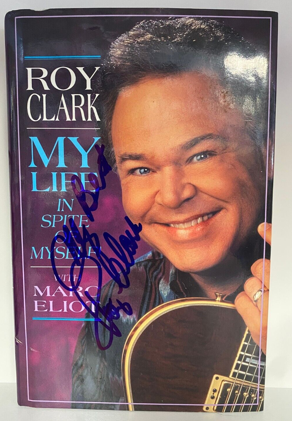ROY CLARK MUSIC LEGEND SIGNED AUTOGRAPHED MY LIFE HARDCOVER BOOK W/COA