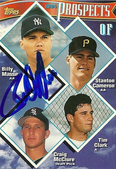BILLY MASSE NY YANKEES SIGNED AUTOGRAPHED 1994 TOPPS CARD #79 W/COA