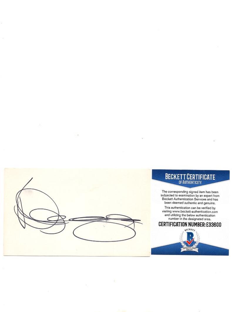 ROBERTO VARGAS PUERTO RICO MILW. BRAVES SIGNED 3X5 INDEX CARD BECKETT #E336