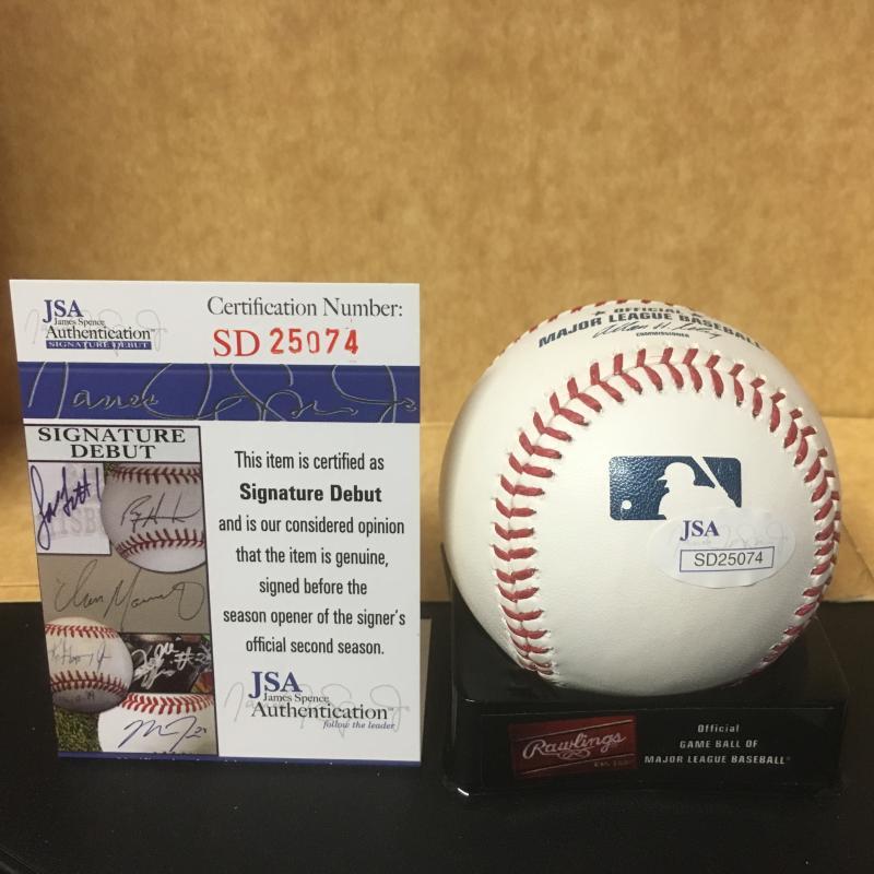 ROBIN ROBERTS PHILLIES HOFER DECEASED M.L. SIGNED BASEBALL JSA SD25074