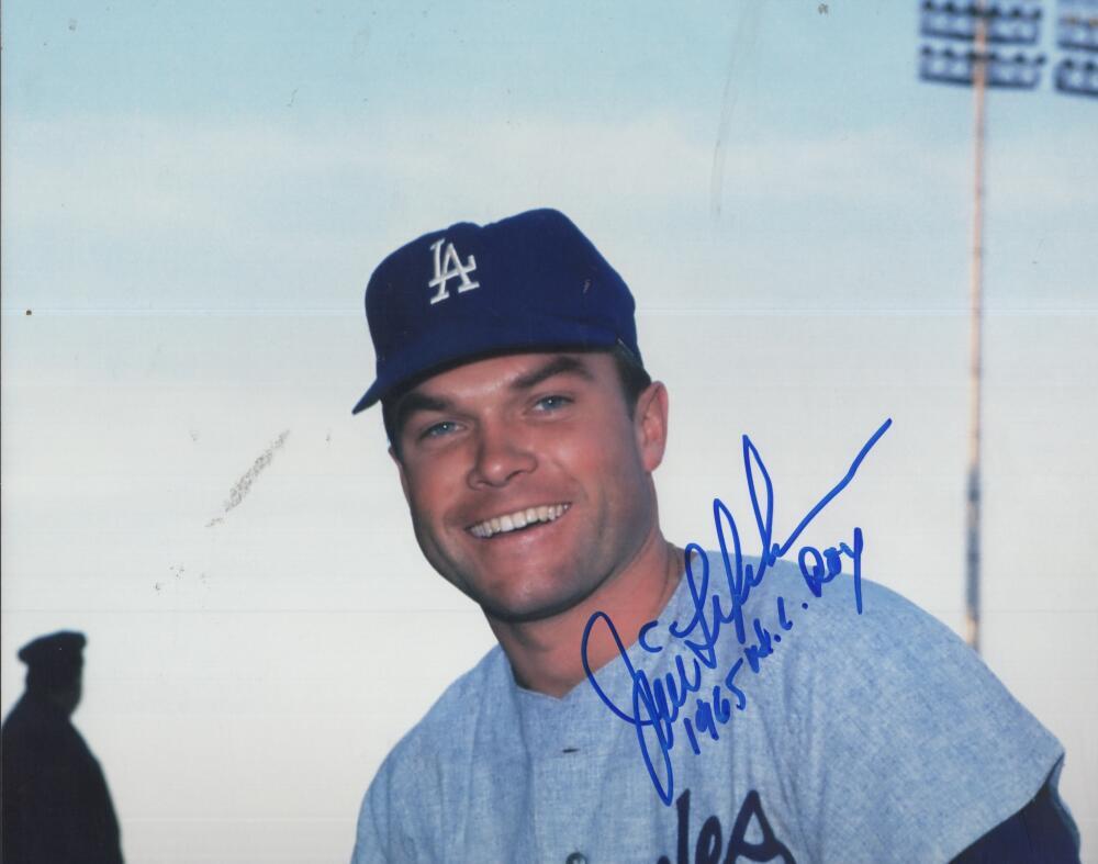 JIM LEFEBVRE DODGERS 1965 ROY SIGNED AUTOGRAPHED 8X10 PHOTO W/ COA