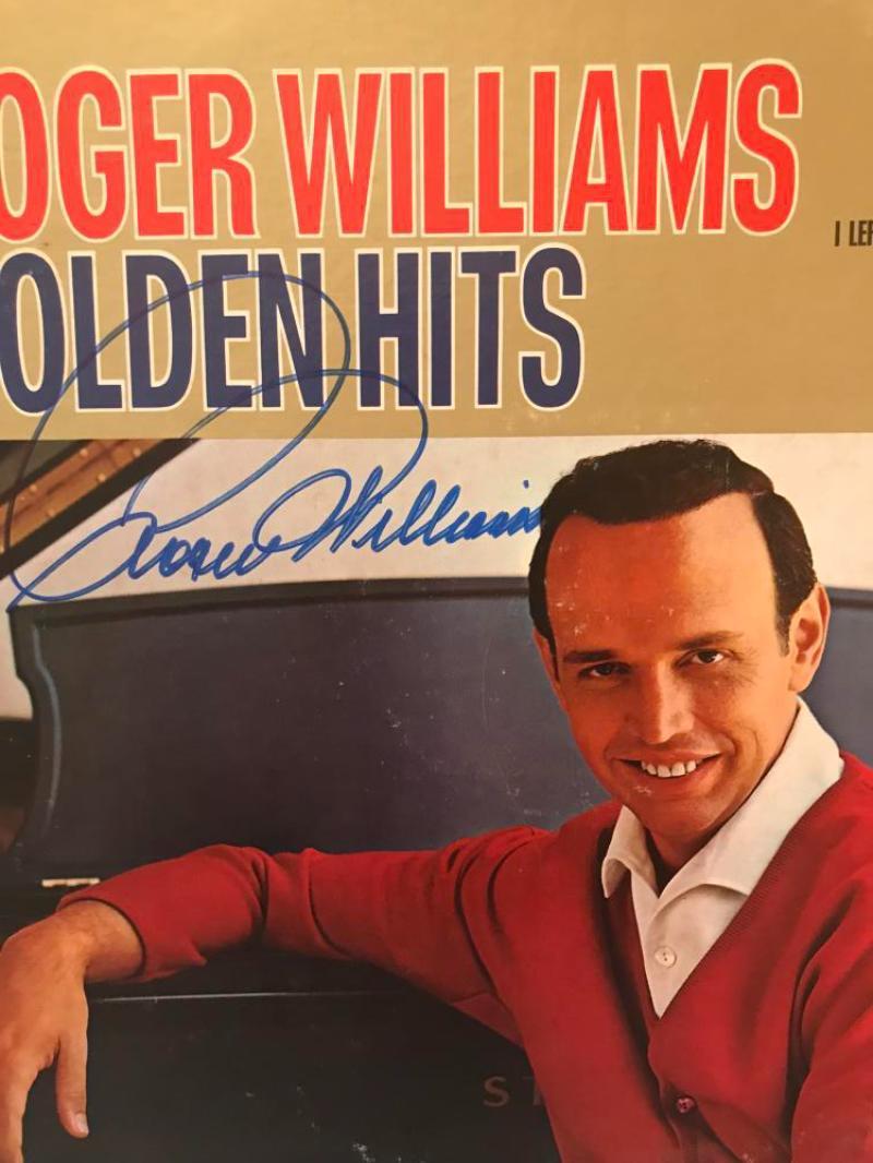 ROGER WILLIAMS DECEASED 2011 SIGNED AUTOGRAPHED VINYL  RECORD W/COA