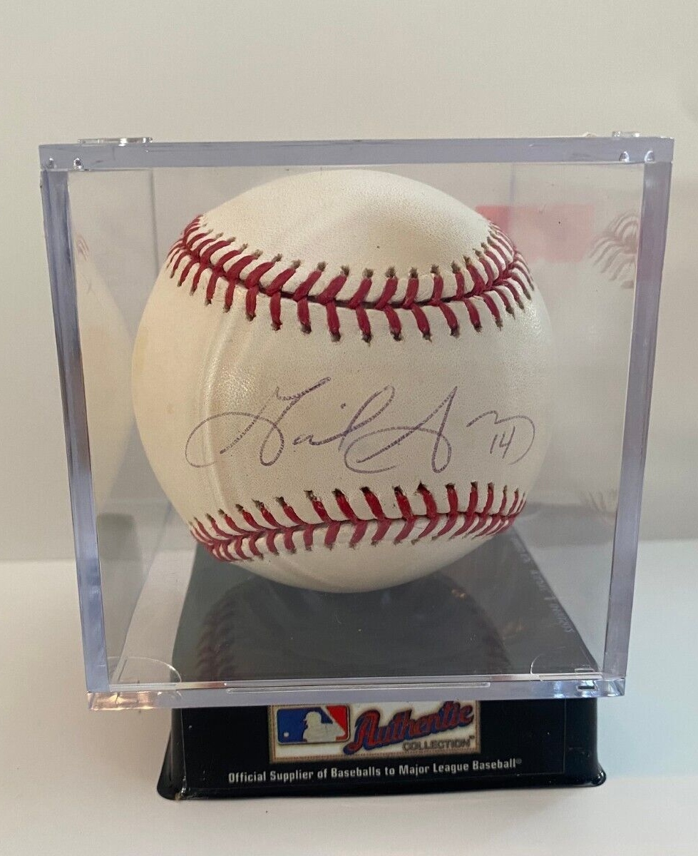 GABY SANCHEZ MARLINS/PIRATES SIGNED AUTO MAJOR LEAGUE BASEBALL W/COA W/CUBE
