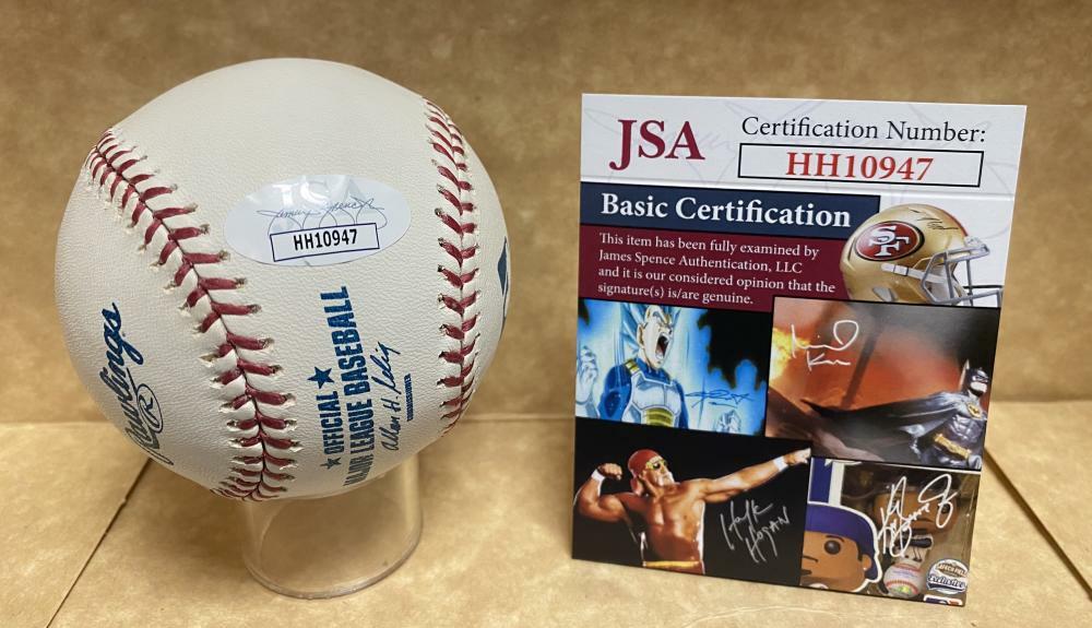 LARRY JASTER 66 NL SHUTOUT LEADER ALL AGAINST DODGERS SIGNED BASEBALL HH10947