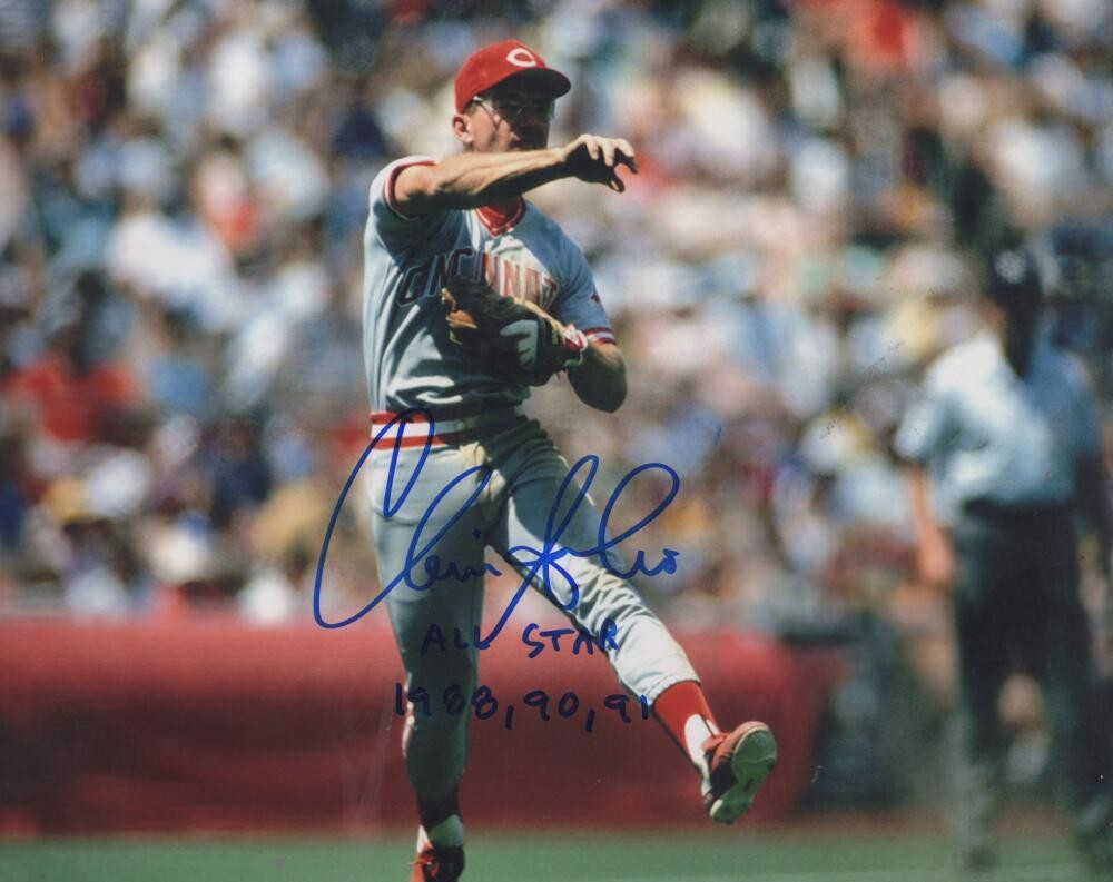 CHRIS SABO REDS ALL STAR 1988,90,91 SIGNED AUTOGRAPHED 8X10 PHOTO W/ COA