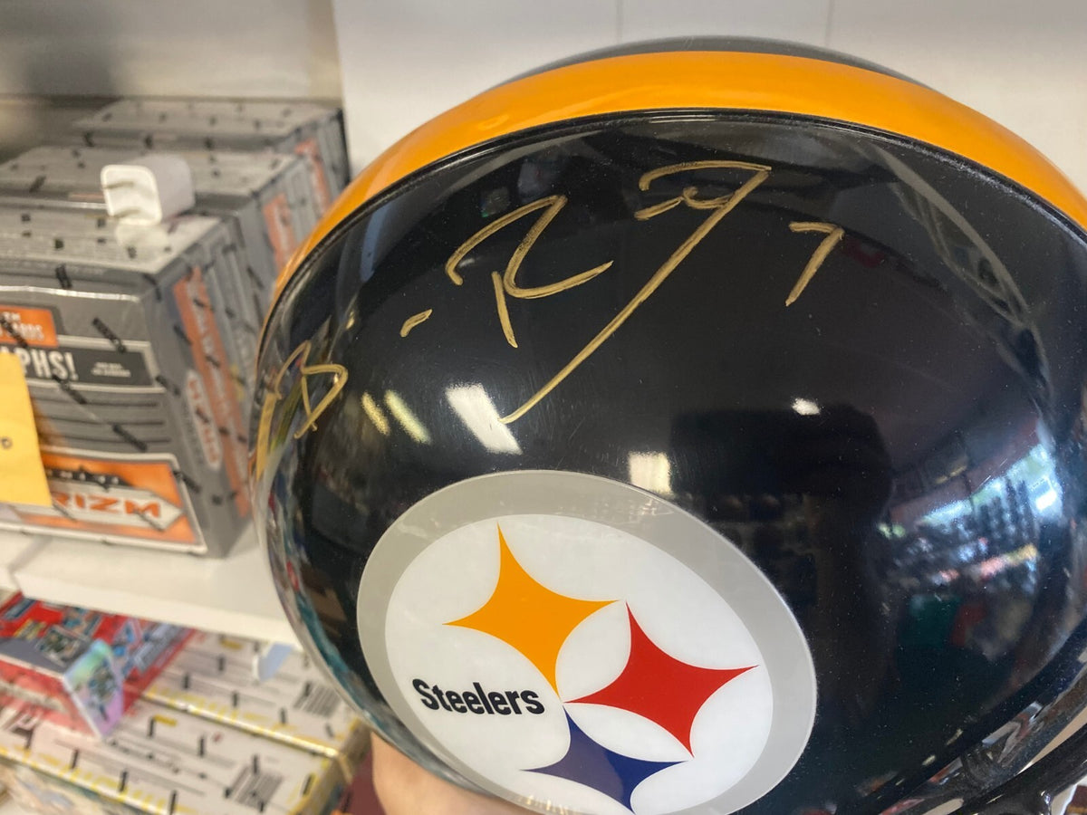 BEN ROTHELESBURGER STEELERS SIGNED FULL SIZE AUTHENTIC HELMET FIELD OF DREAMS