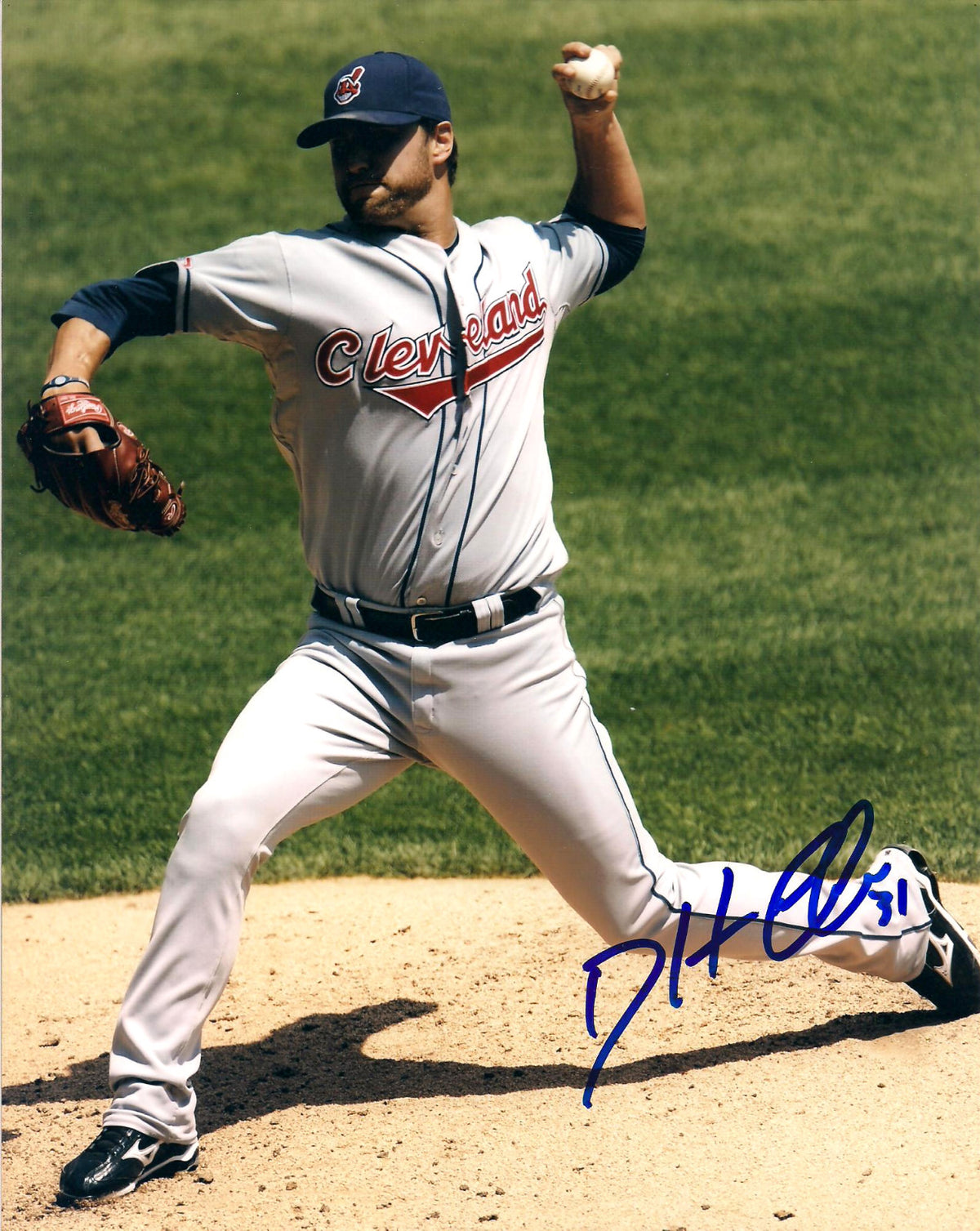 DAVID HUFF CLEVELAND INDIANS AUTOGRAPHED SIGNED 8X10 PHOTO W/COA