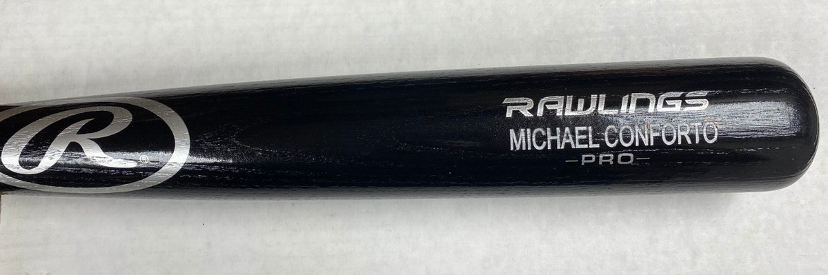 MICHAEL CONFORTO SAN FRANCISCO GIANTS UNSIGNED RAWLINGS PRO ENGRAVED BLACK BAT