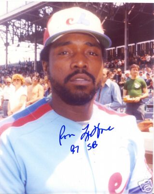 RON LEFLORE 97 SB MONTREAL EXPOS SIGNED 8X10 PHOTO COA