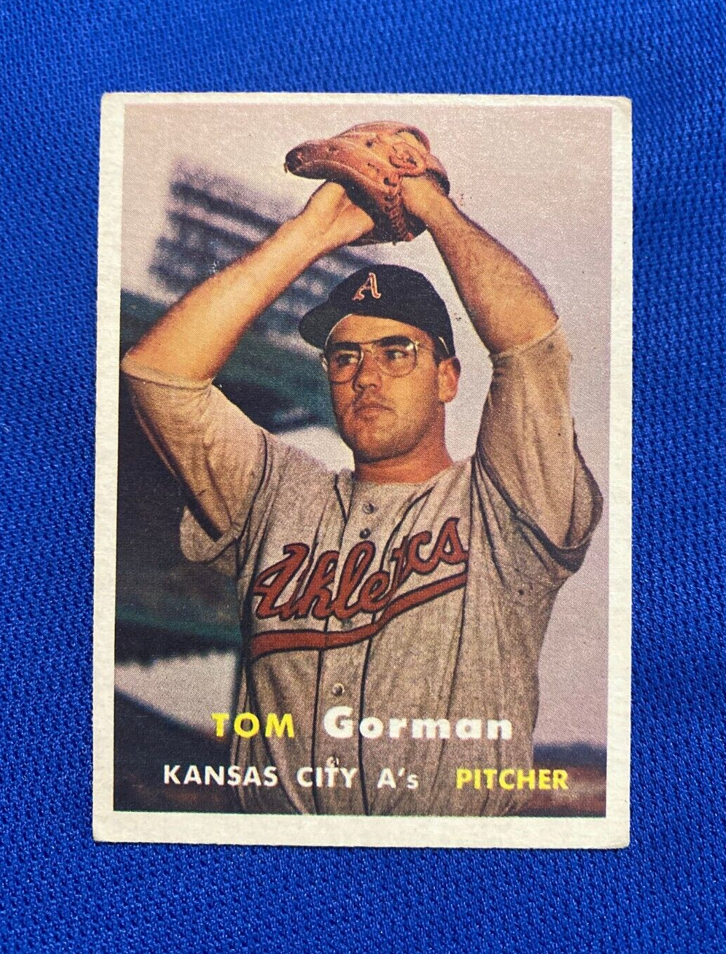 1957 TOPPS TOM GORMAN KANSAS CITY A'S #87 CARD VINTAGE SET-BREAK