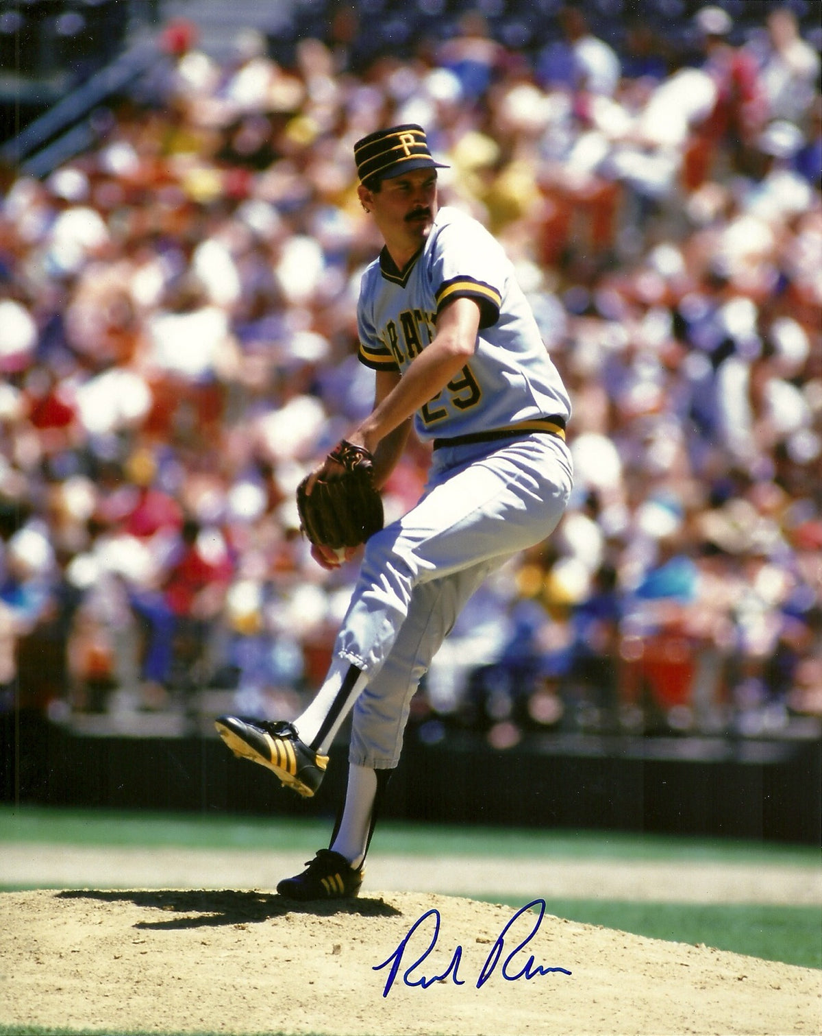 RICK RHODEN PITTSBURGH PIRATES SIGNED AUTOGRAPHED 8x10 PHOTO W/COA ACTION