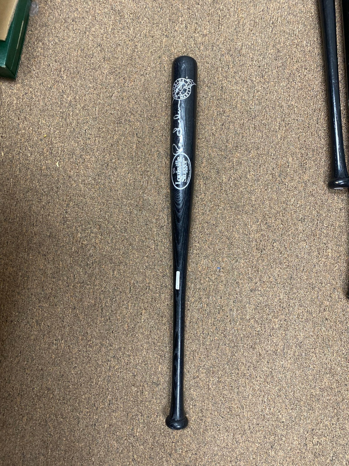 RENE LACHEMANN FLORIDA MARLINS SIGNED AUTOGRAPHED BLACK LV SLUGGER KIDS BAT COA