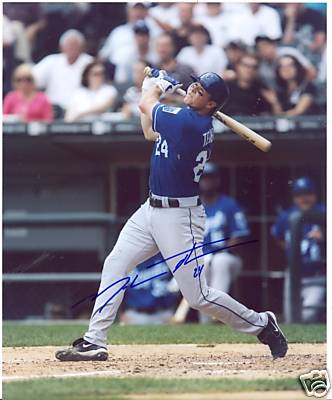 MARK TEAHEN KANSAS CITY ROYALS SIGNED 8X10 PHOTO W/COA
