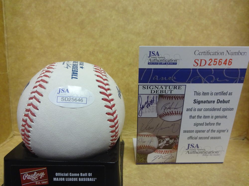 DAVID DAHL COLORADO ROCKIES SIGNATURE DEBUT SIGNED M.L. BASEBALL JSA SD25646