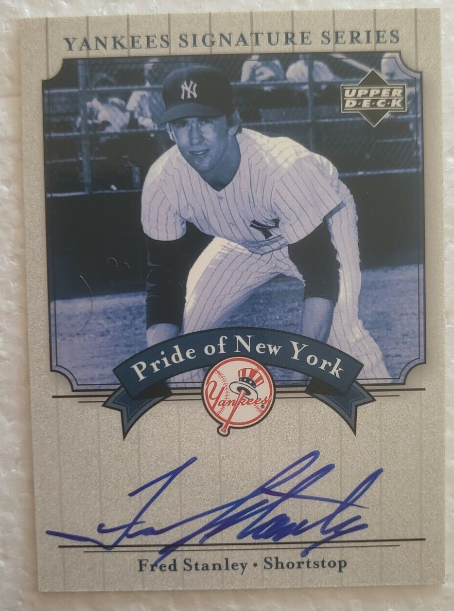 2003 UPPER DECK YANKEES SIGNATURE SERIES PRIDE OF NEW YORK FRED STANLEY CARD