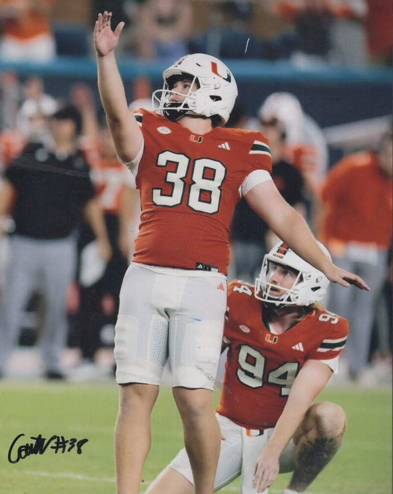 CARTER DAVIS  MIAMI HURRICANES SIGNED AUTOGRAPHED 8X10 PHOTO W/ COA