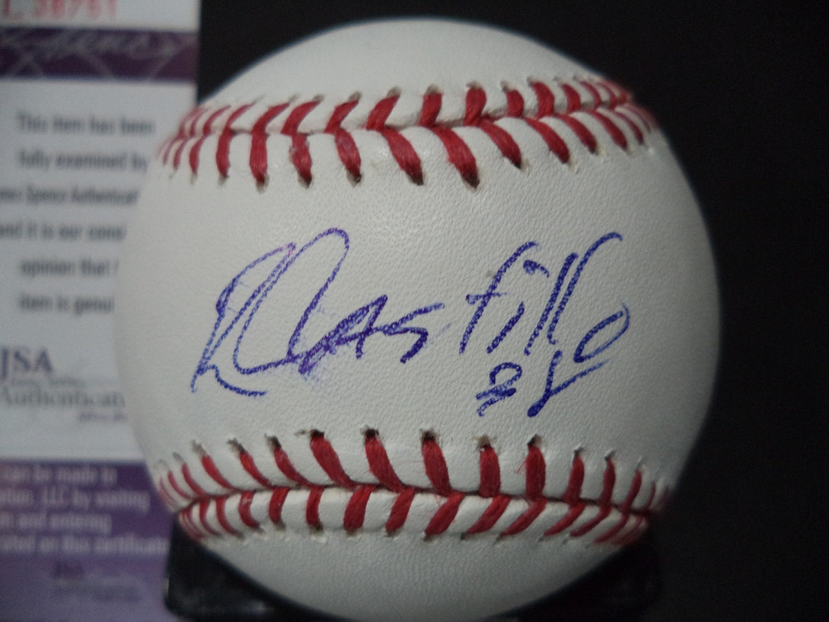 RUSNEY CASTILLO BOSTON RED SOX SIGNED AUTOGRAPHED ROMLB BASEBALL JSA COA #L38751