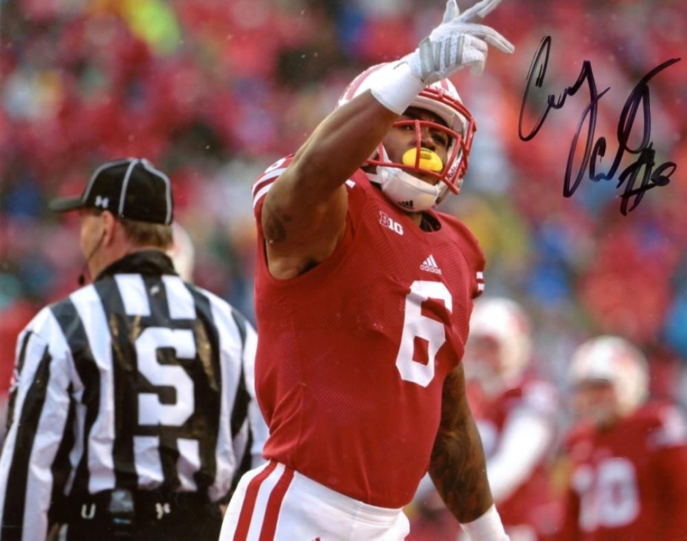 COREY CLEMONT WISCONSIN BADGERS/EAGLES SIGNED AUTOGRAPHED 8X10 PHOTO W/COA