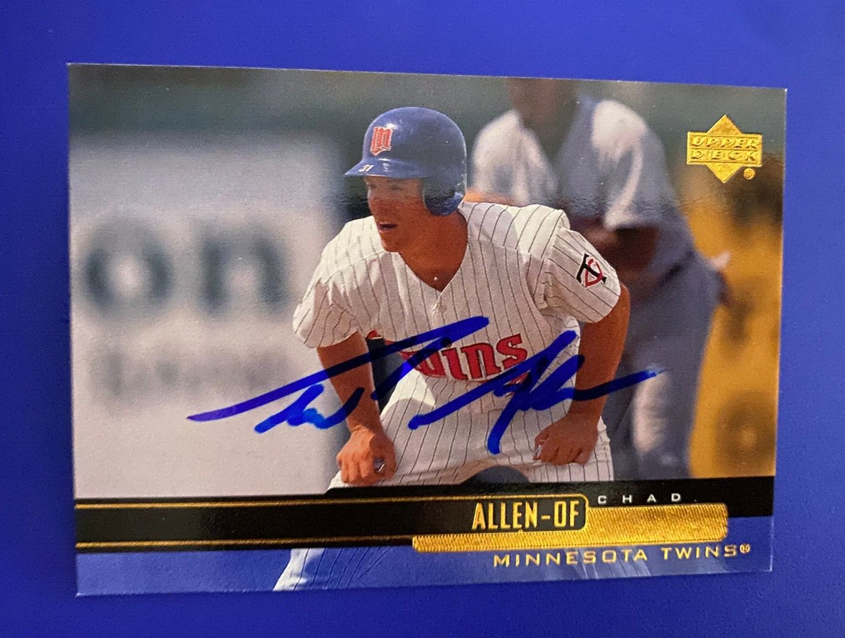 2000 UPPER DECK CHAD ALLEN MINNESOTA TWINS SIGNED AUTOGRAPHED CARD #423 W/COA