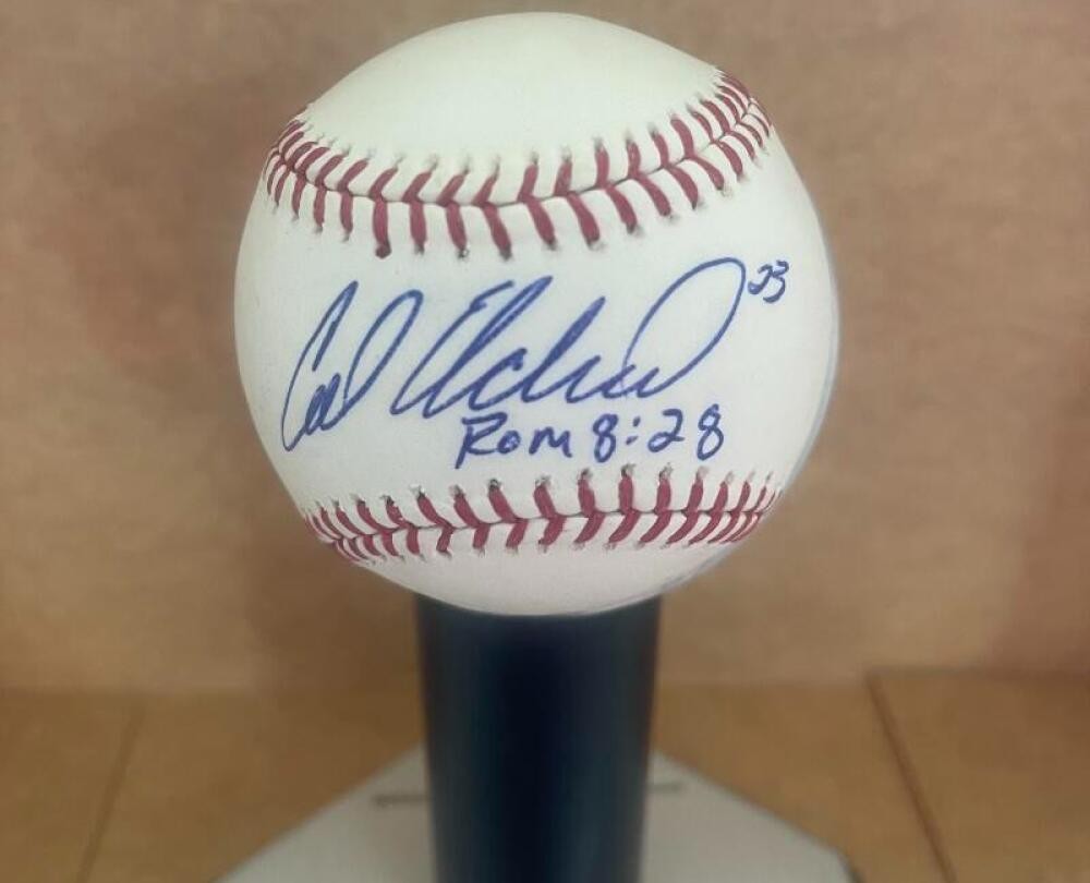 CAL ELDRED BREWERS/CARDINALS  SIGNED AUTOGRAPHED M.L. BASEBALL JSA AUTH 
