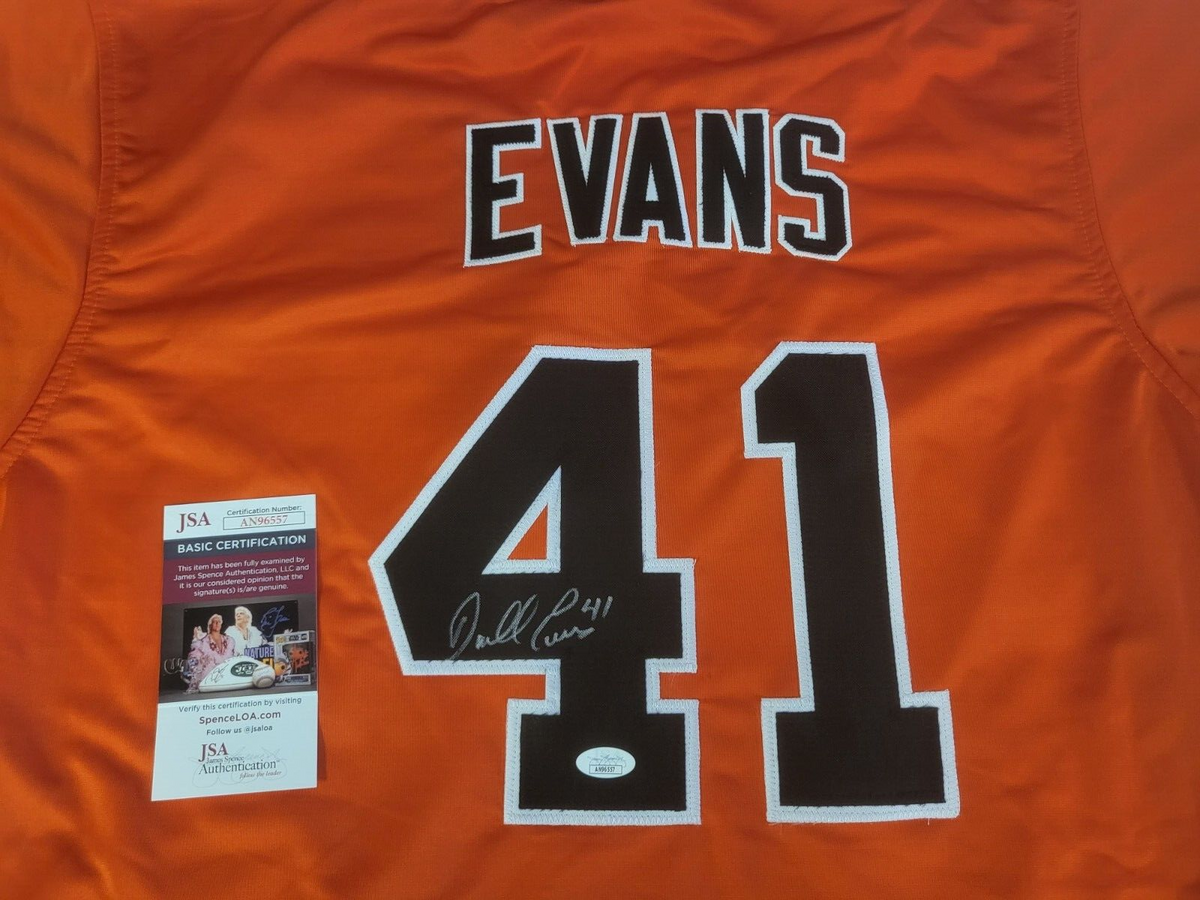 DARRELL EVANS #41 BALTIMORE ORIOLES AUTOGRAPH AUTO SIGNED CUSTOM JERSEY XL JSA