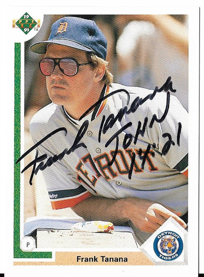 FRANK TANANA DETROIT TIGERS SIGNED AUTOGRAPH 1991 UPPER DECK #369 CARD COA