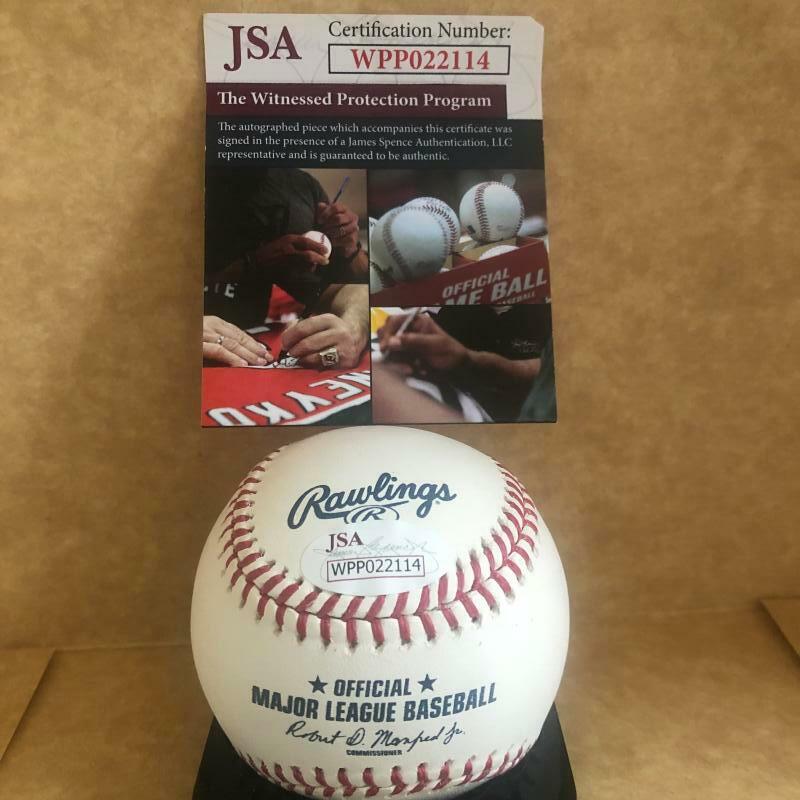 RONALD ACUNA BRAVES SIGNED AUTO 2018 NL ROY BASEBALL SIGNED UNDER LOGO JSA