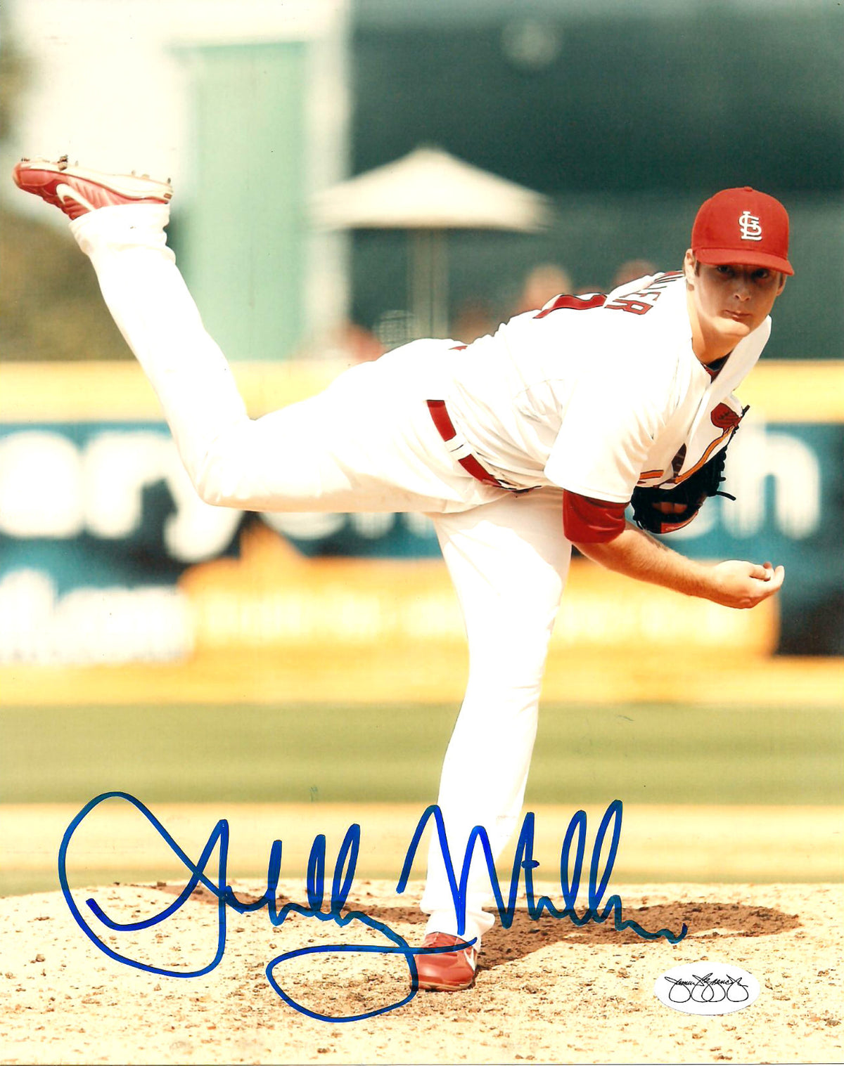 SHELBY MILLER ST LOUIS CARDINALS SIGNED AUTOGRAPHED 8X10 PHOTO W/JSA