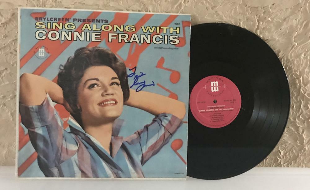 CONNIE FRANCIS "SING ALONG WITH CONNIE FRANCIS" SIGNED VINYL RECORD W/ COA