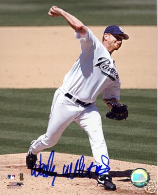 WOODY WILLIAMS SAN DIEGO PADRES SIGNED 8X10 PHOTO W/COA