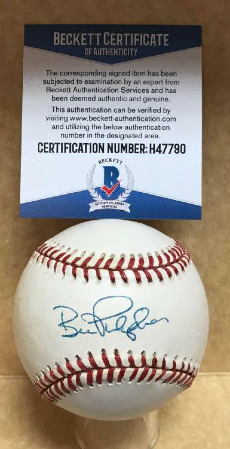BILL PULSIPHER NEW YORK METS SIGNED AUTOGRAPHED N.L. BASEBALL BECKETT H47790