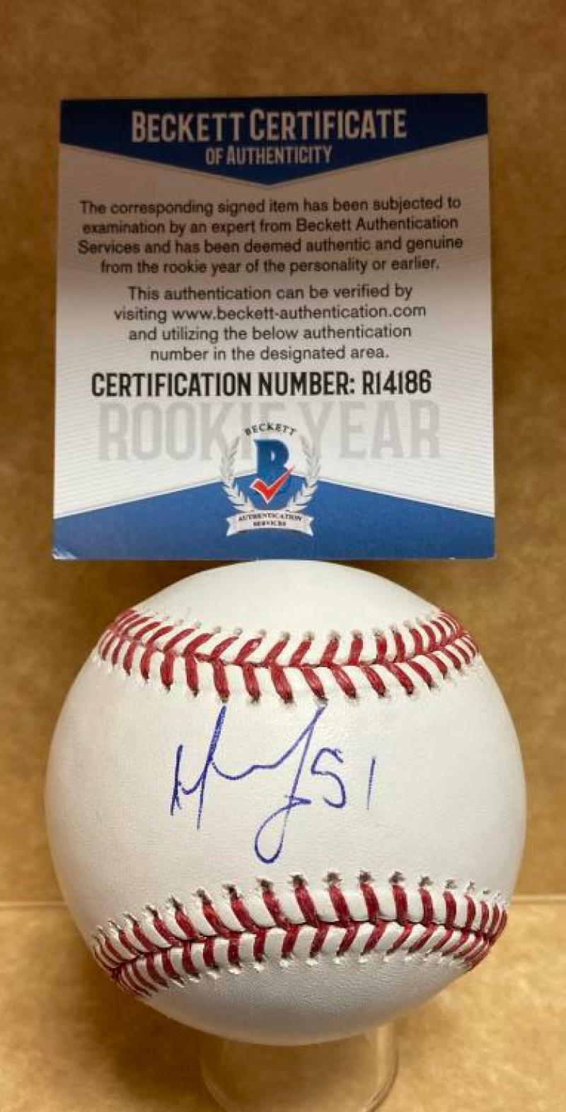 DARWINZON HERNANDEZ RED SOX ROOKIE YEAR SIGNED M.L. BASEBALL BECKETT R14186