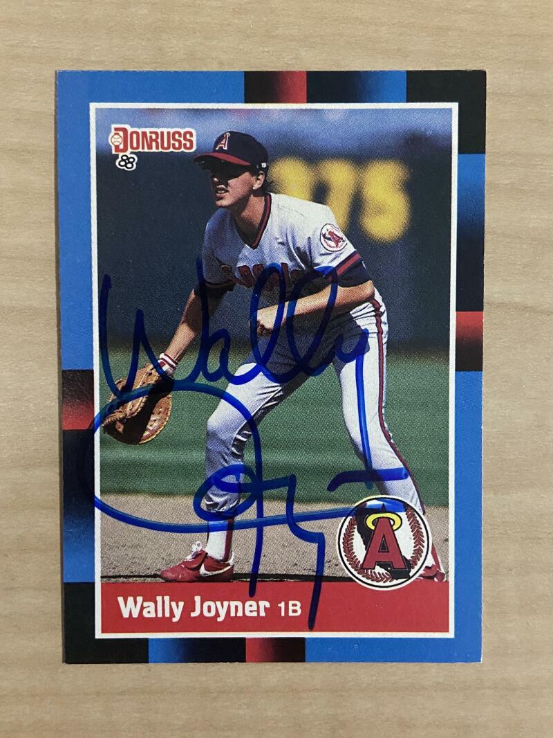 WALLY JOYNER CALIFORNIA ANGELS SIGNED AUTOGRAPHED 1988 DONRUSS CARD #110 W/COA