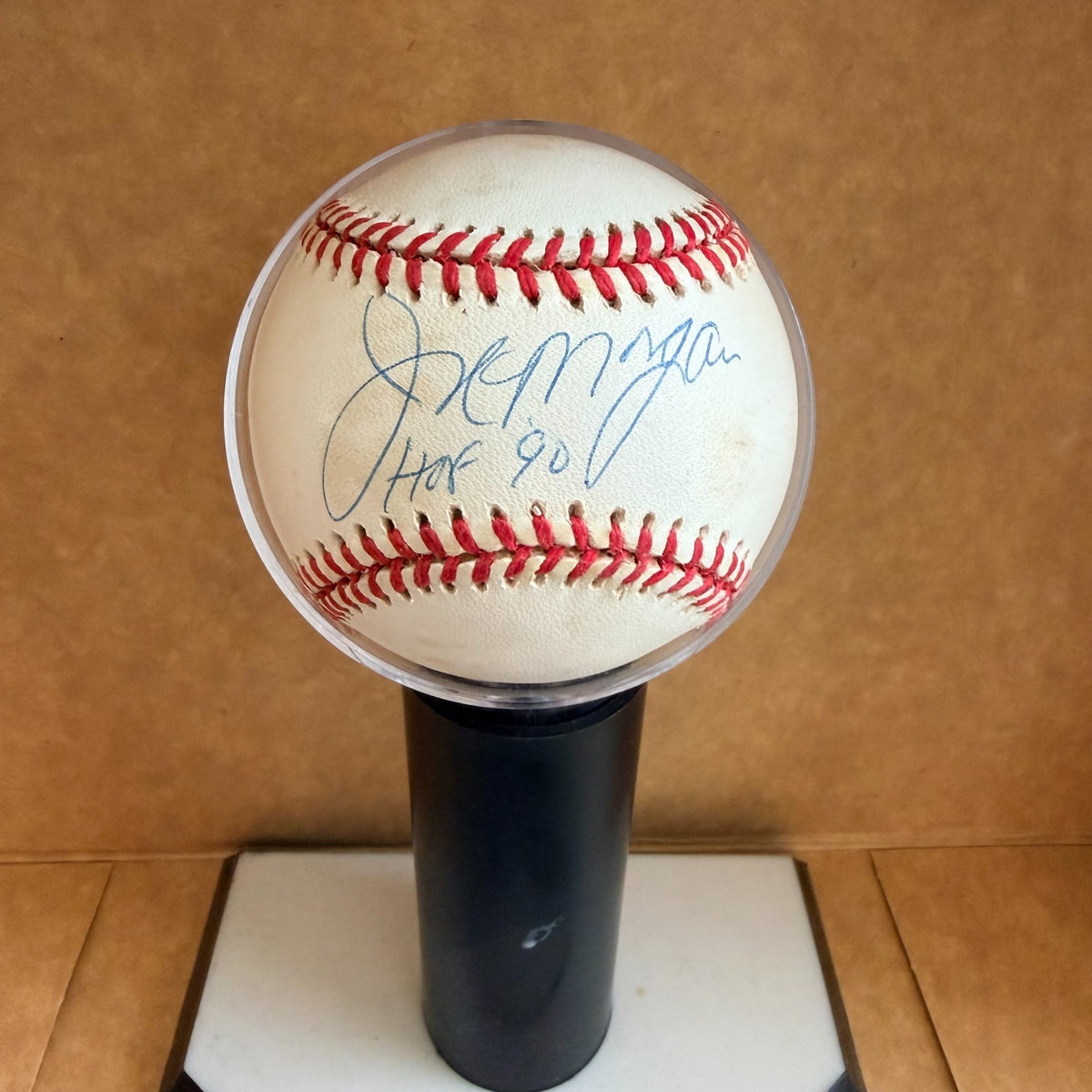 JOE MORGAN HOF 90 REDS SIGNED AUTOGRAPHED N.L. BASEBALL JSA AUTH