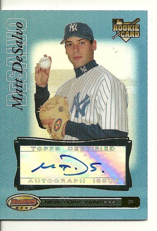 MATT DESALVO NEW YORK YANKEES SIGNED AUTO 2007 TOPPS CARD #95 W/COA