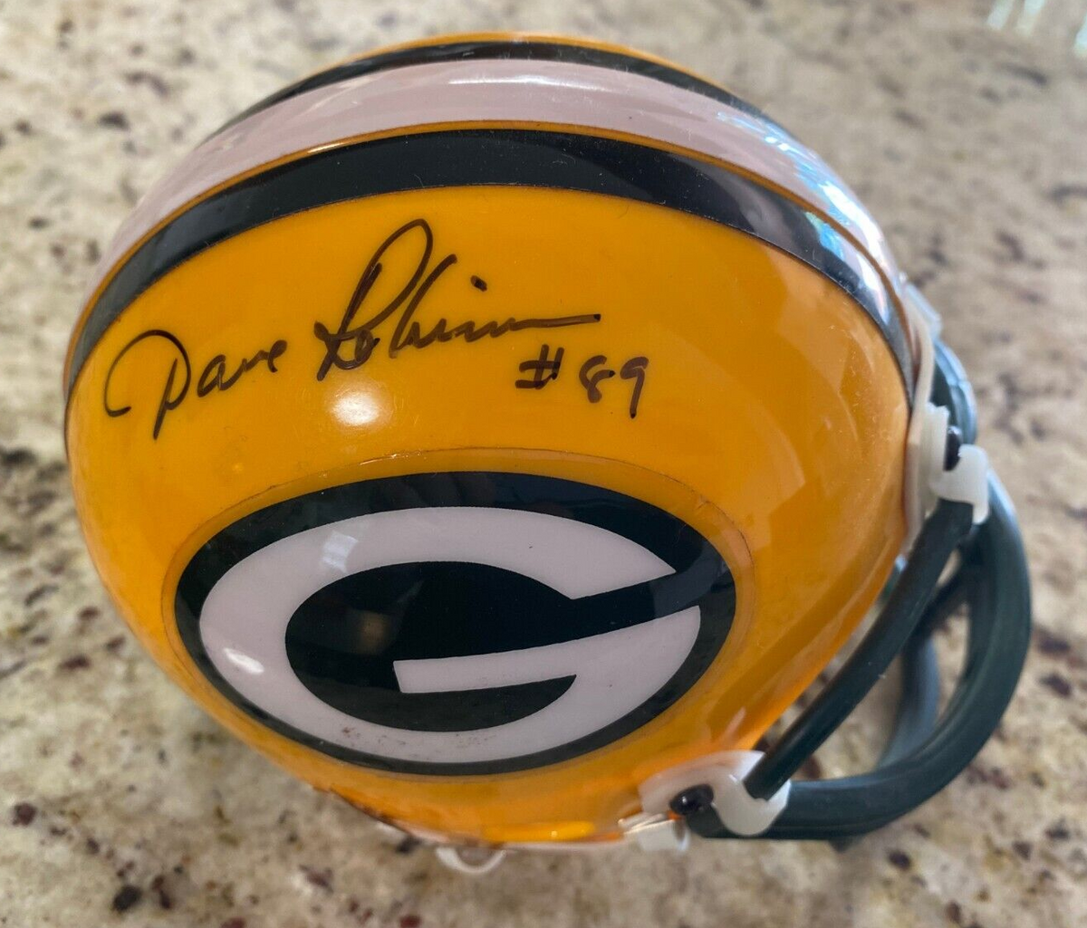 DAVE ROBINSON GREEN BAY PACKERS SIGNED AUTOGRAPHED MINI HELMET BECKETT