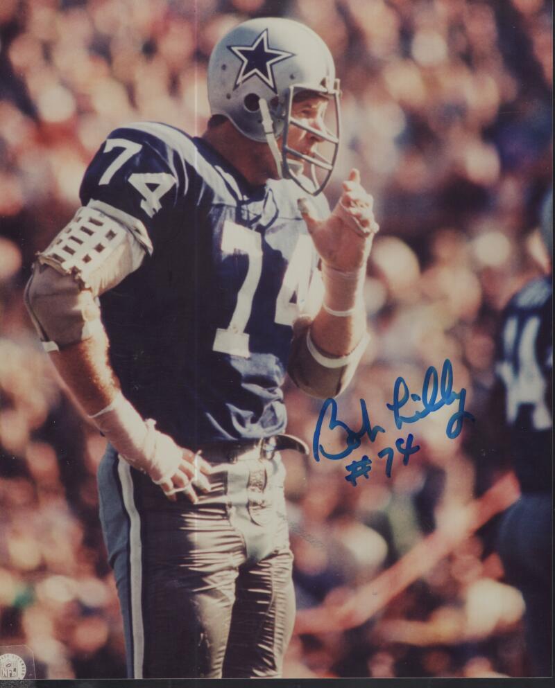BOB LILLY COWBOYS SIGNED AUTOGRAPHED 8X10 PHOTO W/ COA