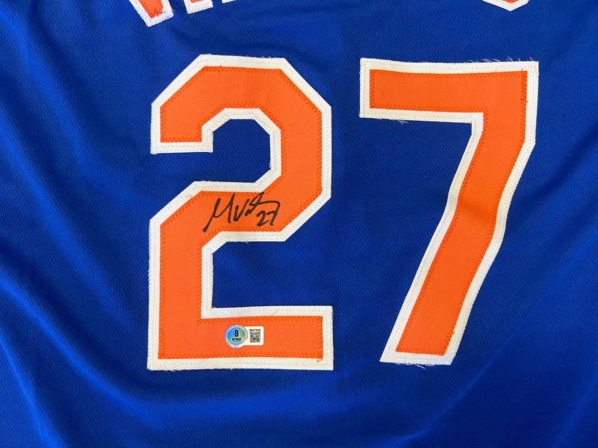 MARK VIENTOS NEW YORK METS SIGNED AUTOGRAPH BLUE CUSTOM JERSEY SZ XL BECKETT *